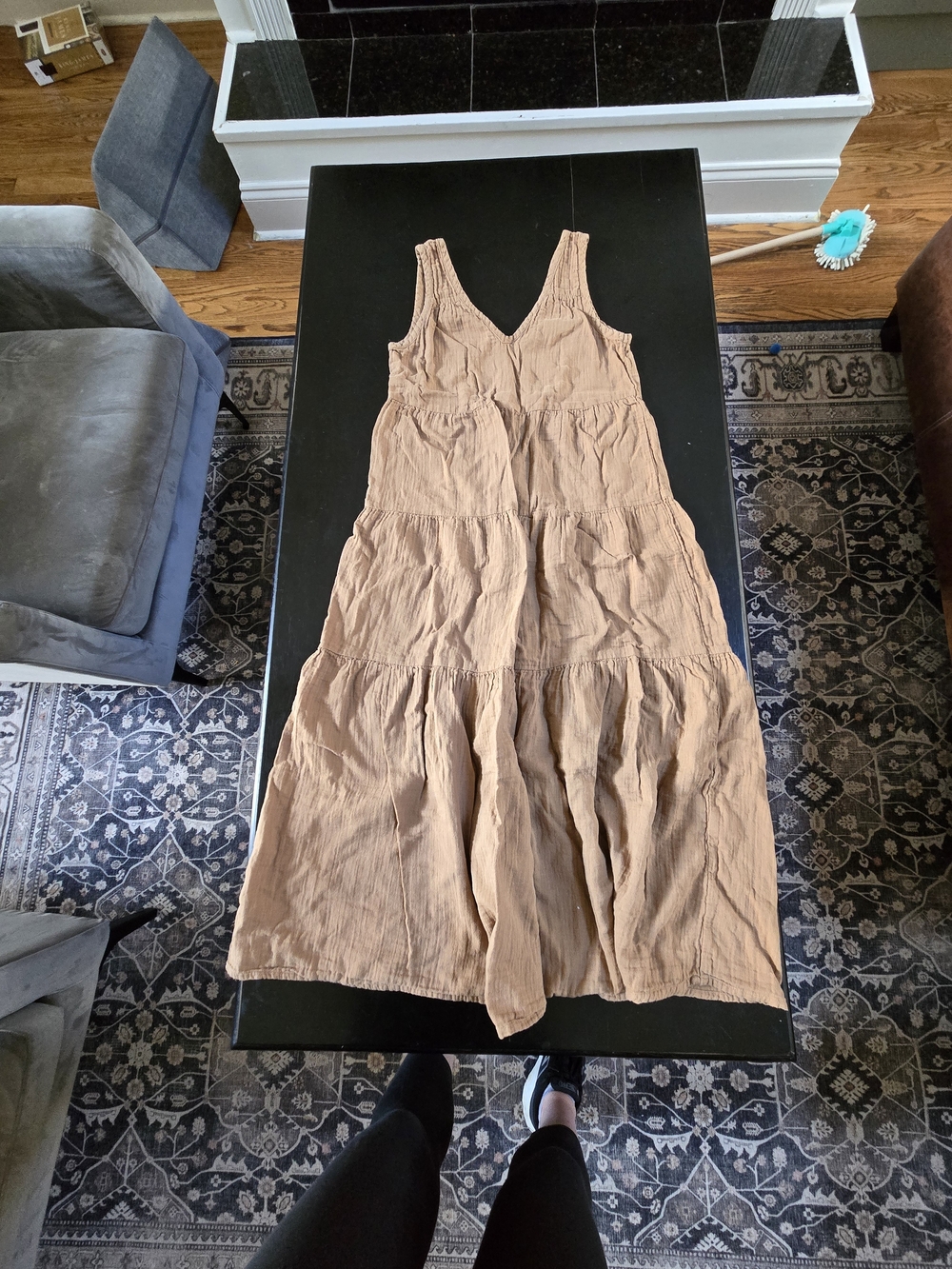 Quince Tan Sleeveless Dress